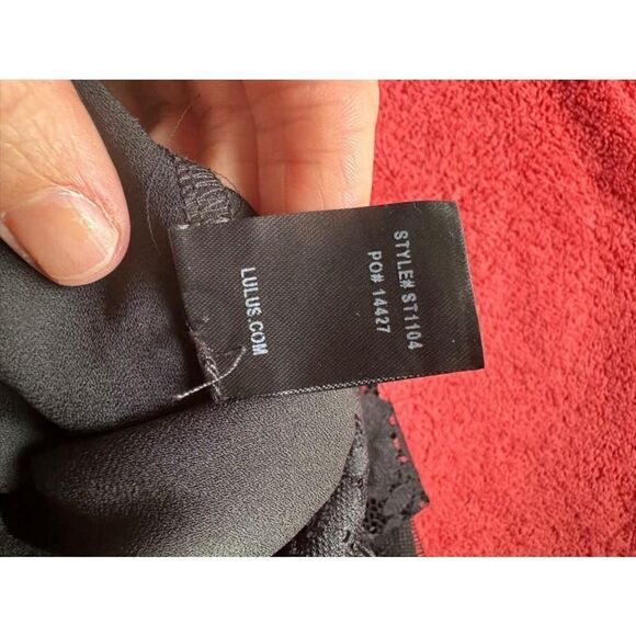 LULUS women’s black pure genius sheer lace top - Picture 7 of 8